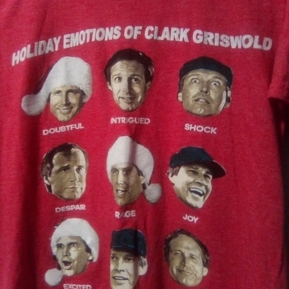 ANVIL brand lightweight red unisex Clark Griswold t-shirt. Size small - Picture 3 of 4